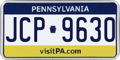 PA license plate JCP9630