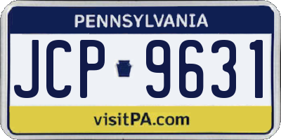 PA license plate JCP9631