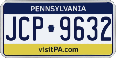 PA license plate JCP9632