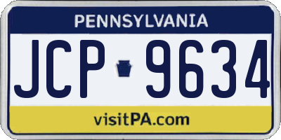 PA license plate JCP9634