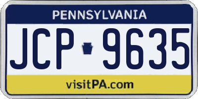 PA license plate JCP9635