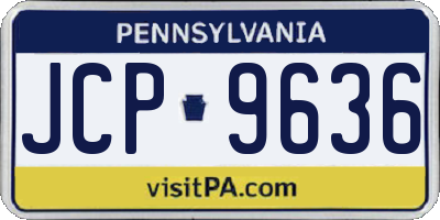 PA license plate JCP9636