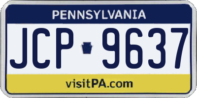 PA license plate JCP9637