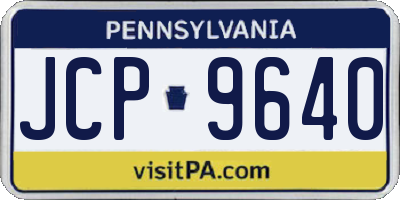 PA license plate JCP9640