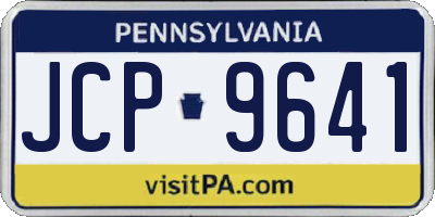 PA license plate JCP9641