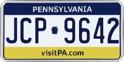 PA license plate JCP9642