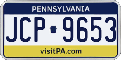 PA license plate JCP9653