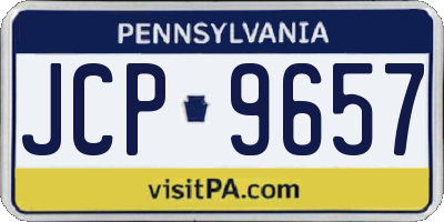 PA license plate JCP9657