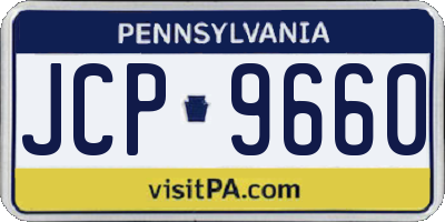PA license plate JCP9660