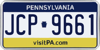 PA license plate JCP9661