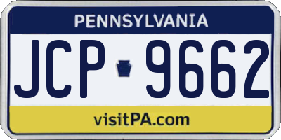 PA license plate JCP9662