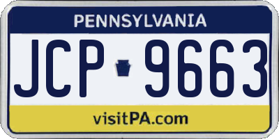 PA license plate JCP9663