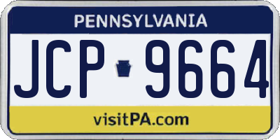 PA license plate JCP9664