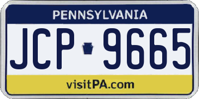 PA license plate JCP9665