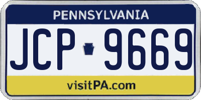 PA license plate JCP9669
