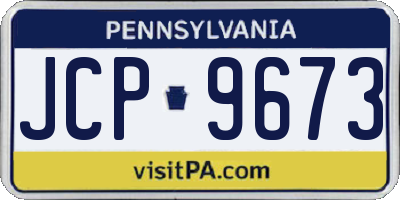 PA license plate JCP9673