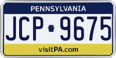 PA license plate JCP9675