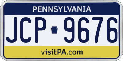 PA license plate JCP9676