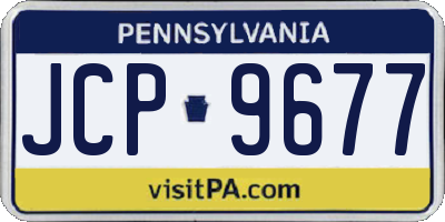 PA license plate JCP9677