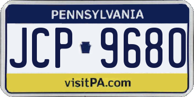 PA license plate JCP9680