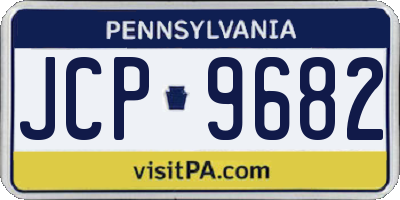 PA license plate JCP9682