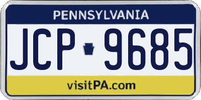 PA license plate JCP9685