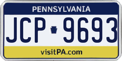 PA license plate JCP9693