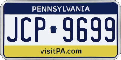 PA license plate JCP9699