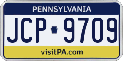 PA license plate JCP9709