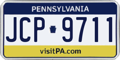 PA license plate JCP9711