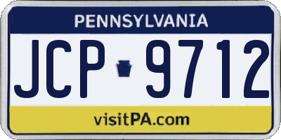 PA license plate JCP9712