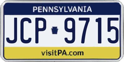 PA license plate JCP9715