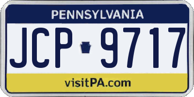 PA license plate JCP9717