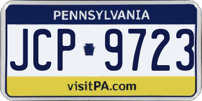 PA license plate JCP9723