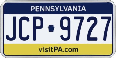 PA license plate JCP9727