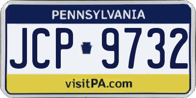 PA license plate JCP9732