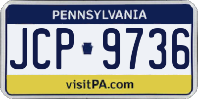 PA license plate JCP9736