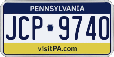 PA license plate JCP9740