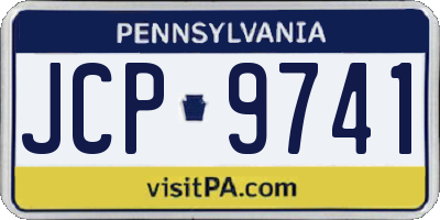 PA license plate JCP9741