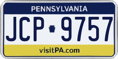 PA license plate JCP9757