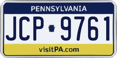 PA license plate JCP9761