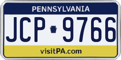 PA license plate JCP9766