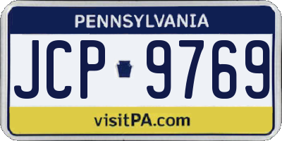 PA license plate JCP9769