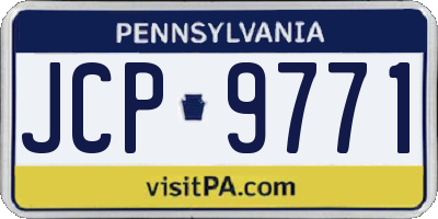 PA license plate JCP9771