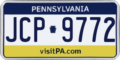 PA license plate JCP9772