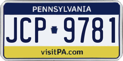 PA license plate JCP9781