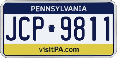 PA license plate JCP9811