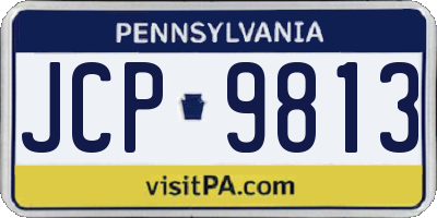PA license plate JCP9813