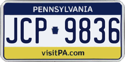 PA license plate JCP9836