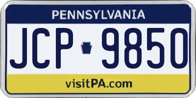 PA license plate JCP9850